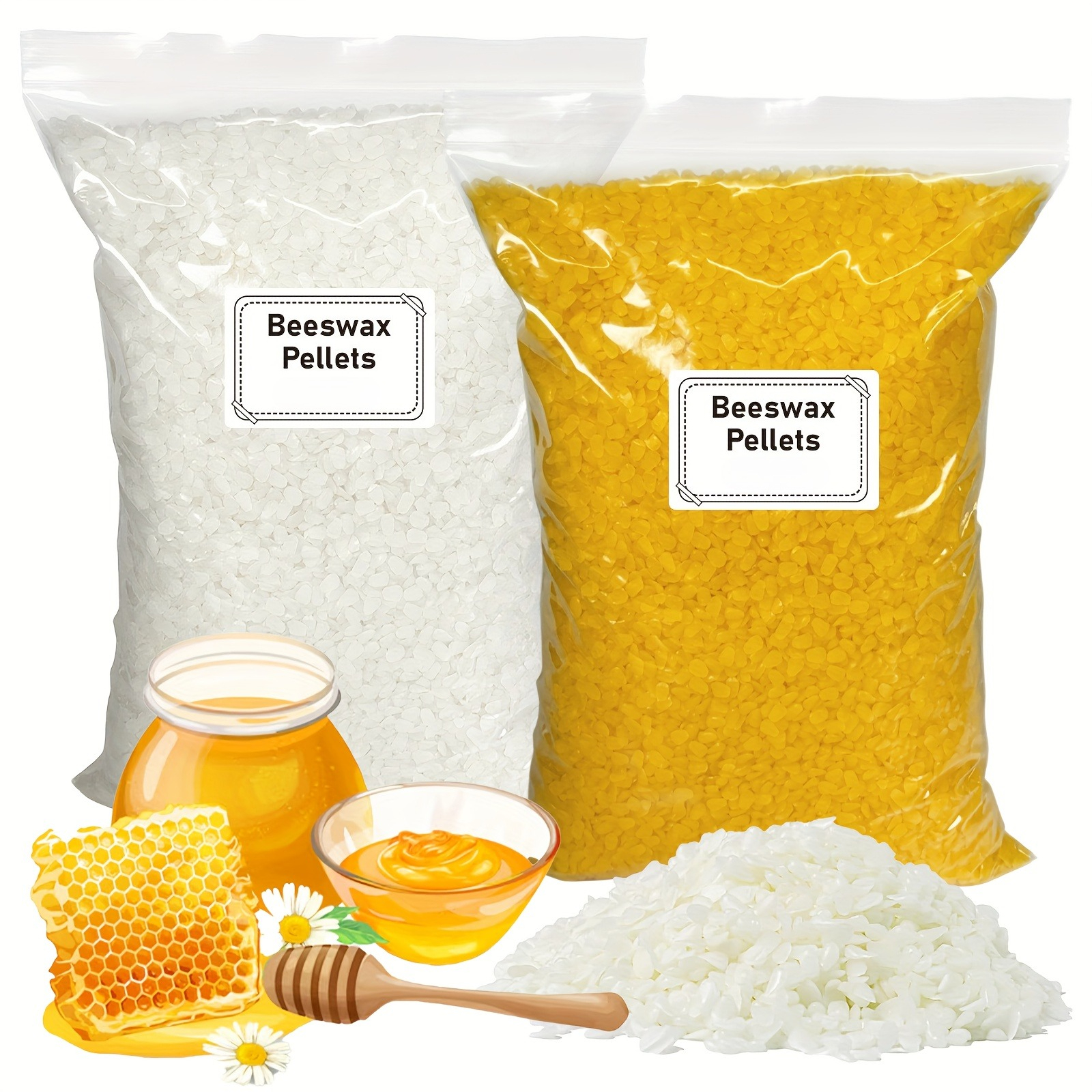 Candle Supplies Bulk - 1000g/500g/200g beeswax for handmade candle making,