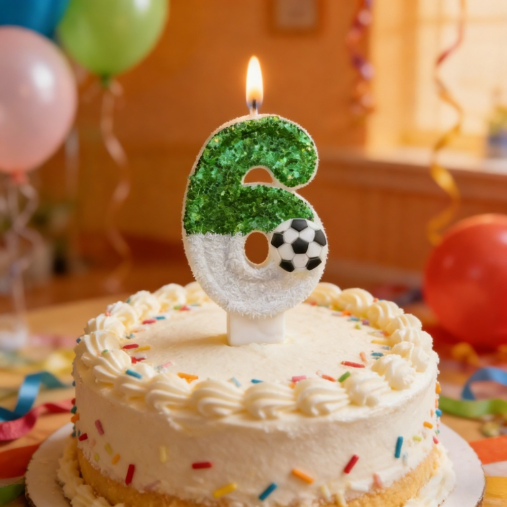 Candle Supply - Football Shape Number Cake Candles 0-9Creative