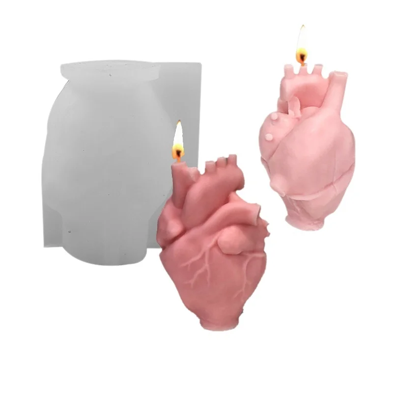 Candle Supplies Kit - DIY Human Heart Silicone Candle Molds