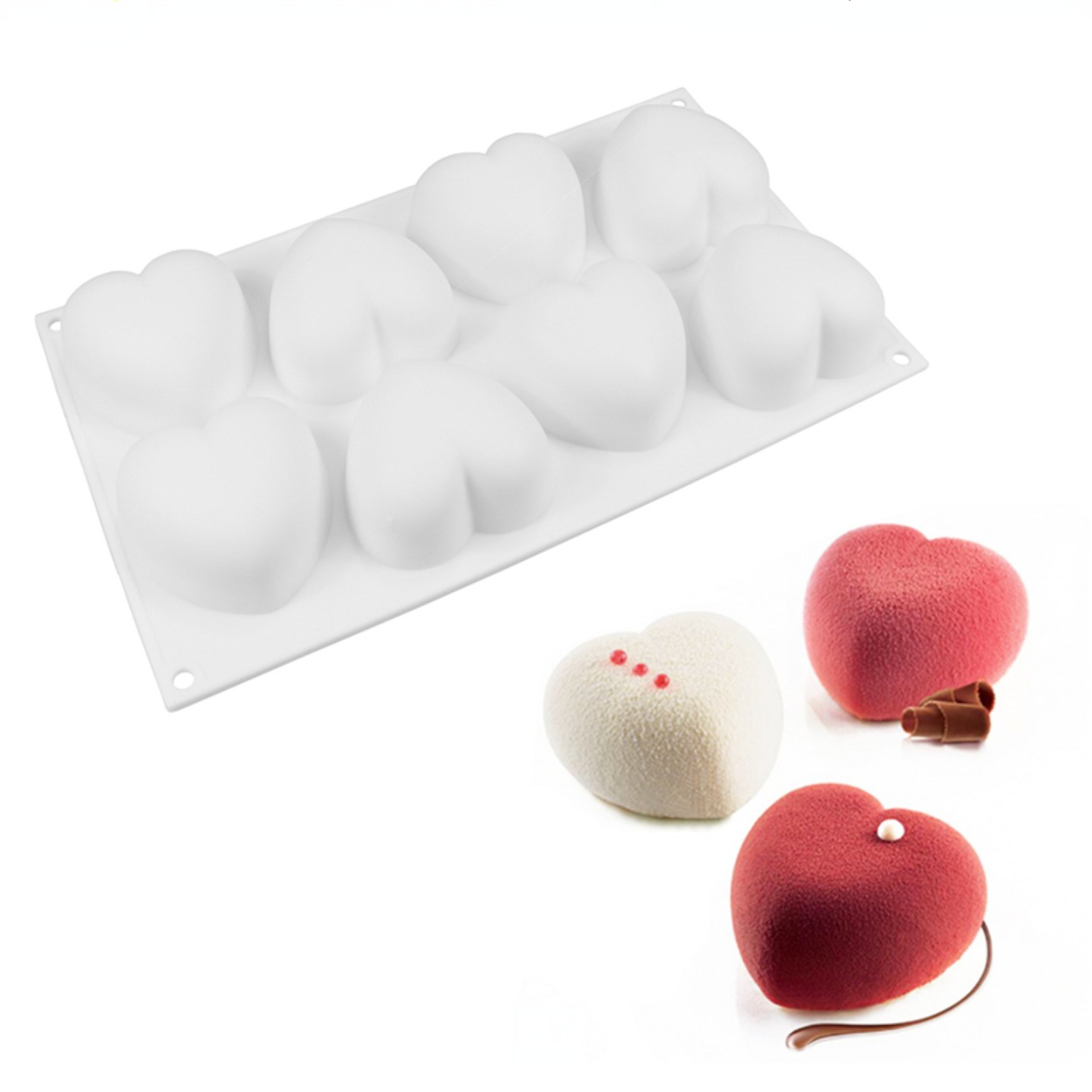 Candle Supplies Kit - Love Heart Silicone Soap Mold Handmade