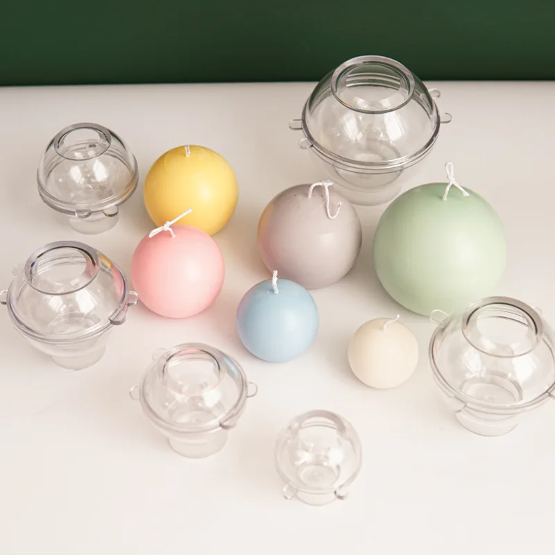 Candle Supplies Kit - 5-8cm Spherical Candle Plastic Mold Home
