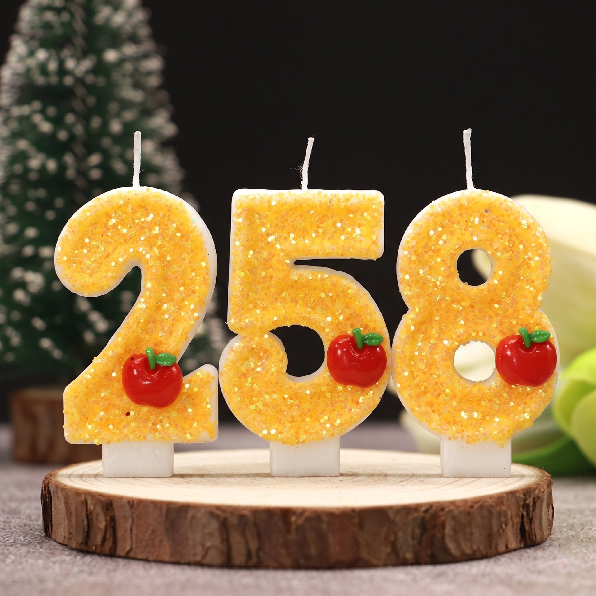Candle Supply - Red Apple Fresh Yellow Digital Birthday