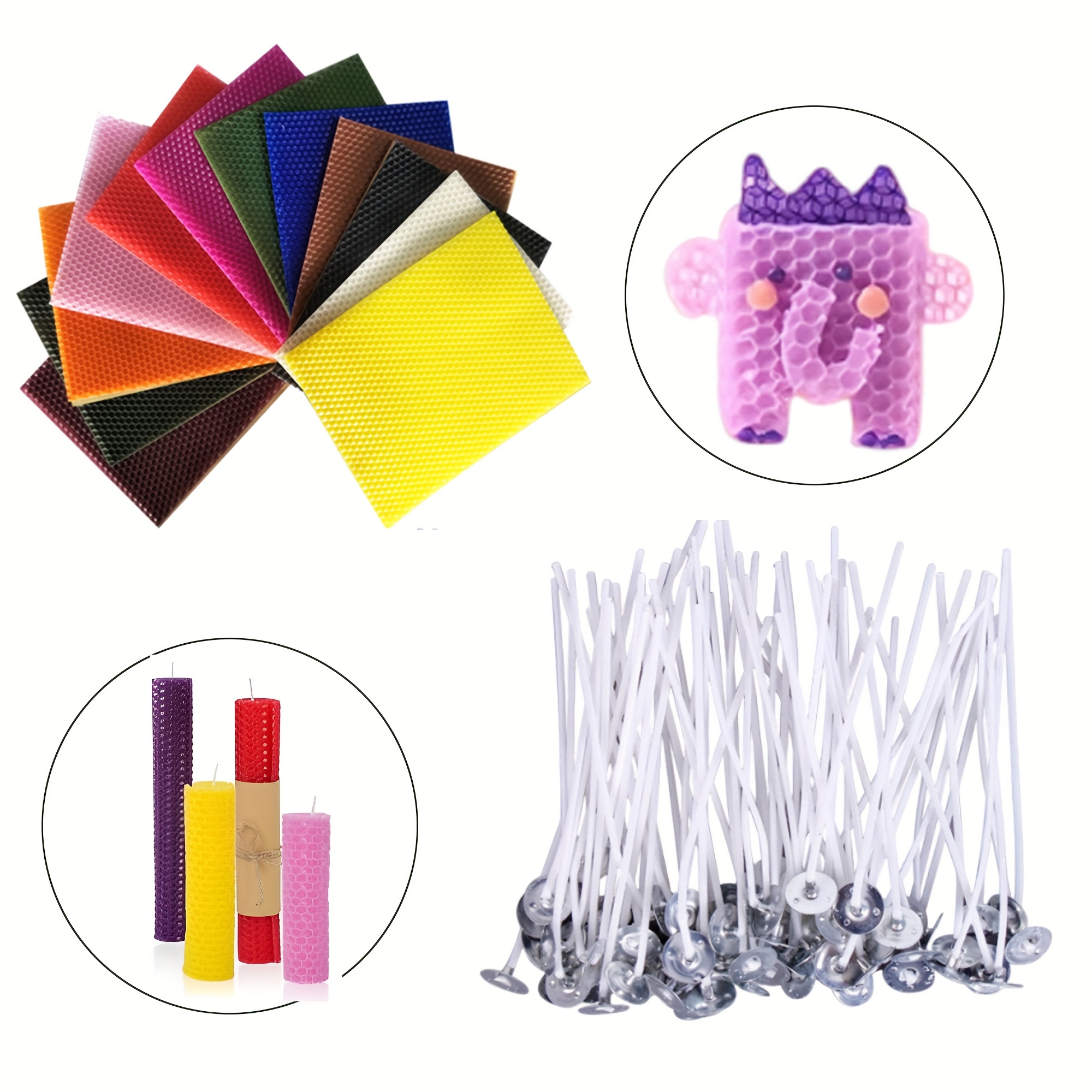 Candle Supplies Kit - 1 Set Beeswax Candle Making Kit,