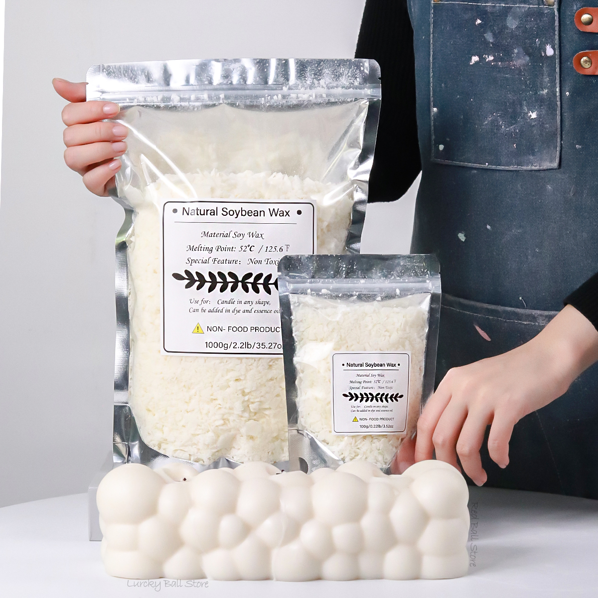 Candle Supplies Bulk - 500g/1kg Pure Soy Wax Paraffin Material