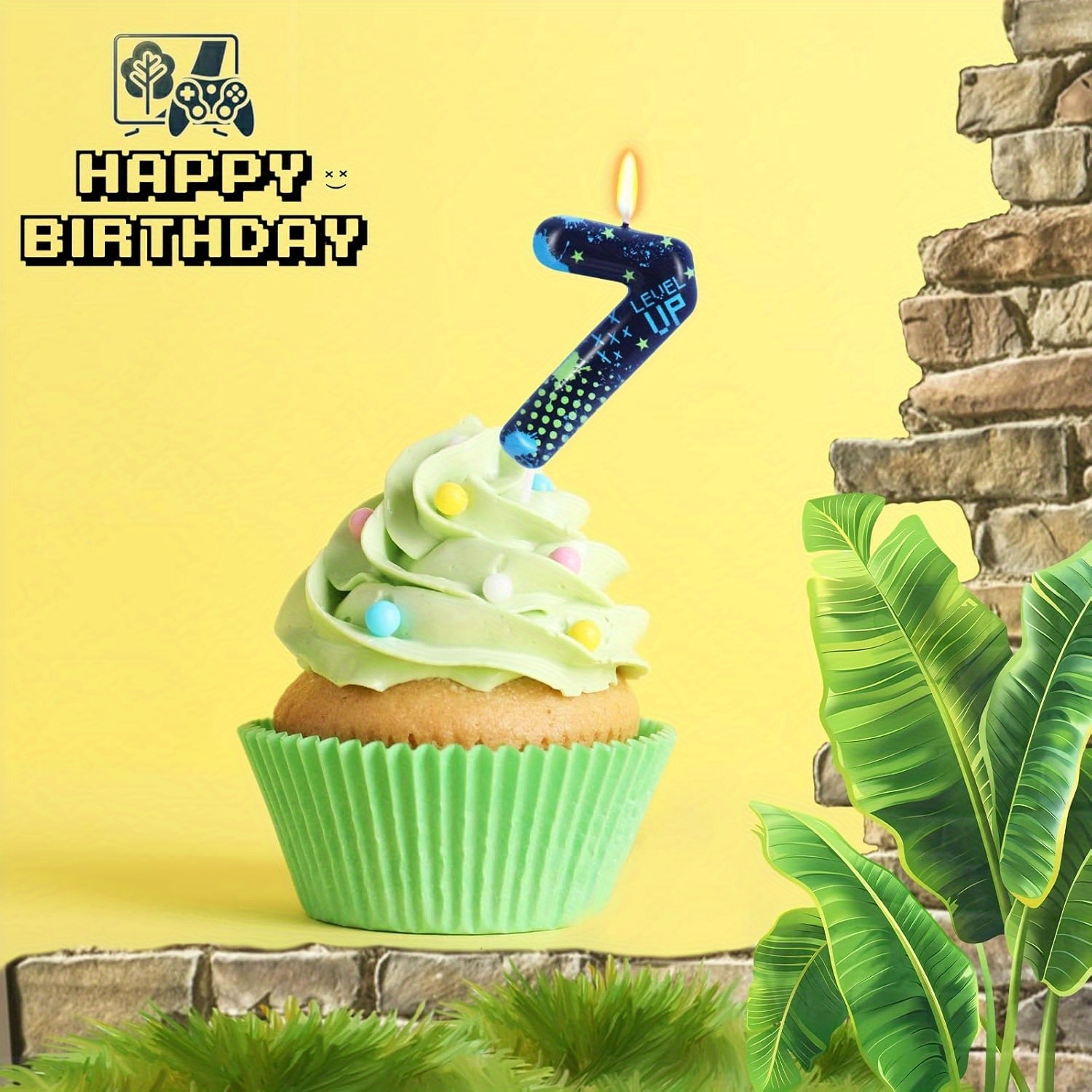 Blue Game Boy 0-9 Birthday Can - Candle Supply review and price