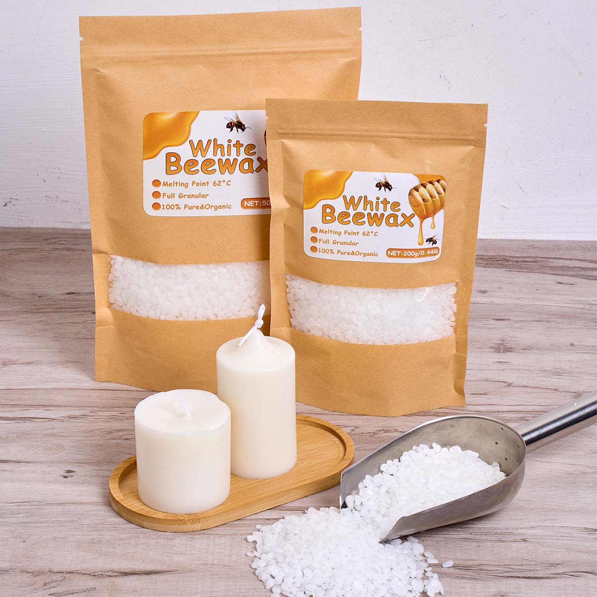1000g White Beeswax DIY Candle - Candle Supplies Bulk review and price