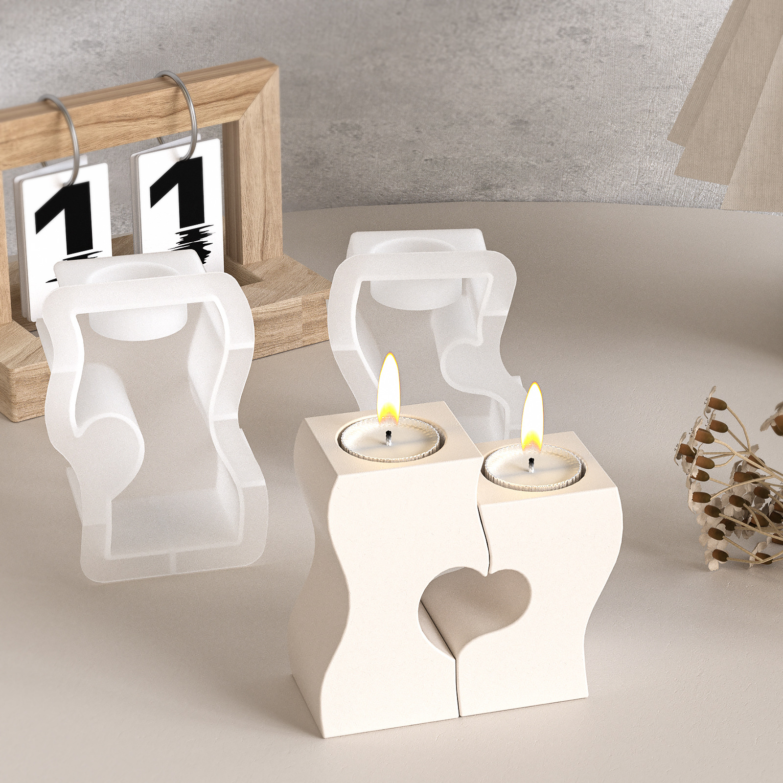 S Heart Candlestick Silicone M - Candle Supply review and price