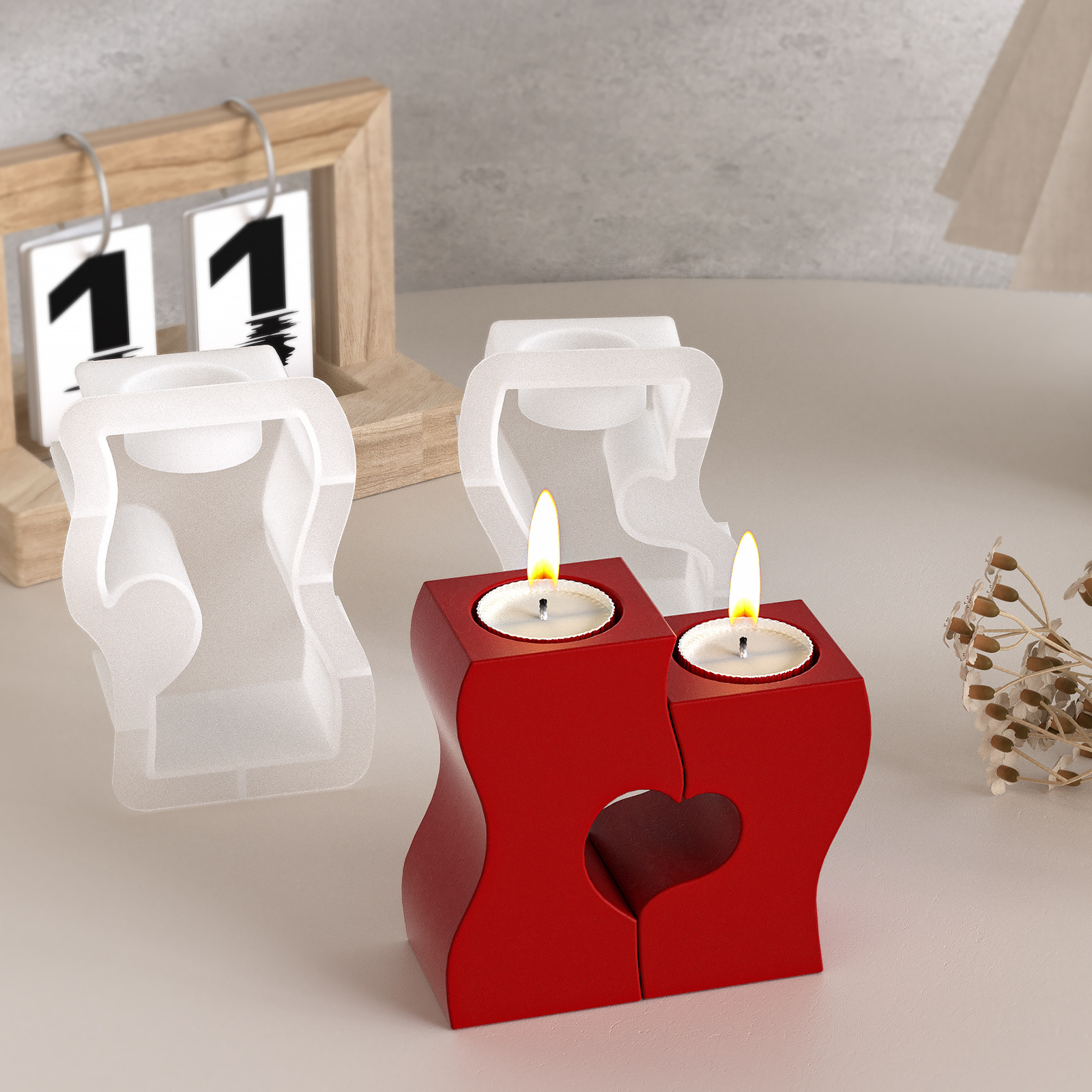 S Heart Candlestick Silicone M - Candle Supply review and price
