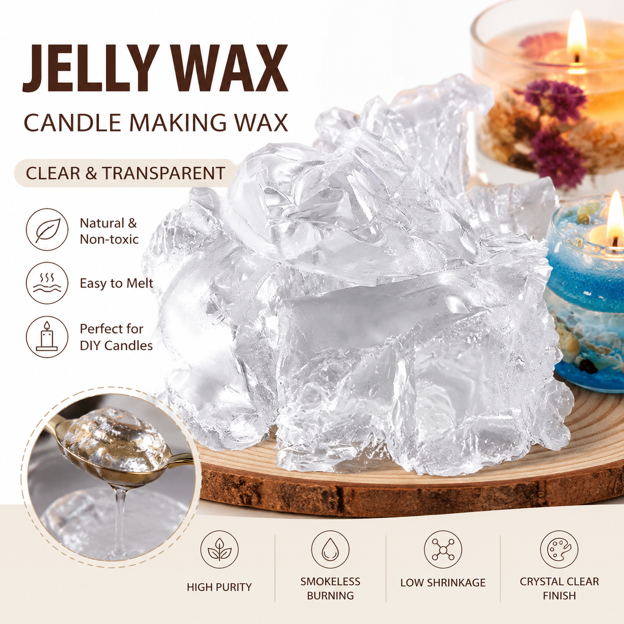 50/100/200/500g Jelly Wax Cand - Candle Supplies Bulk review and price
