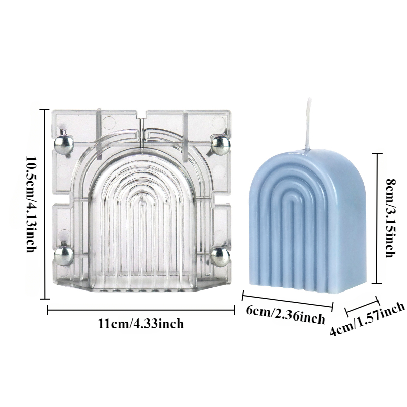 DIY Striped arch Candle mold D - Candle Supplies Kit review and price