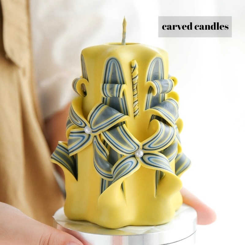 1KG Carved Scented Candle Raw  - Candle Supplies Beeswax review and price