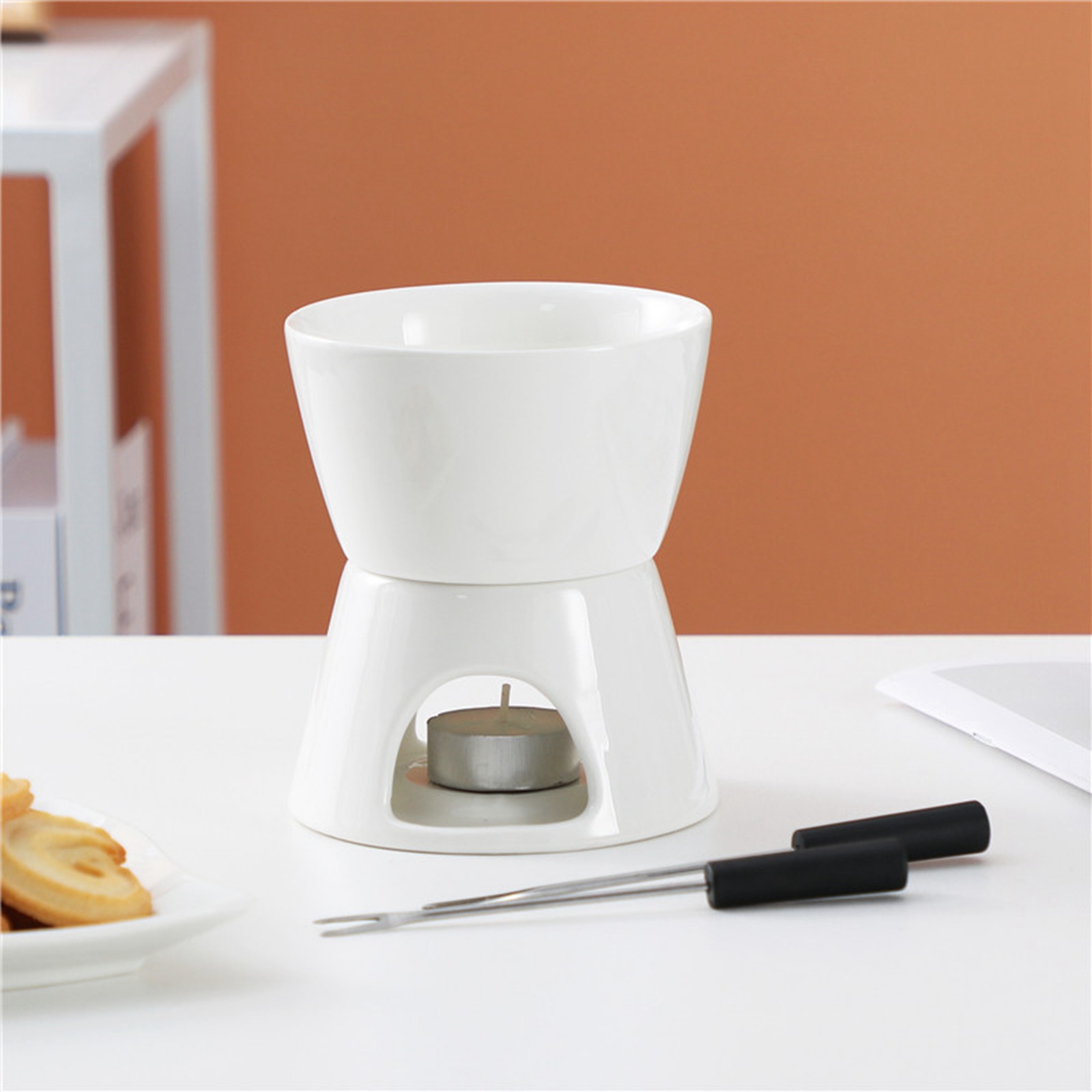Ceramic Chocolate Cheese Fondu - Wax Melting Pot review and price